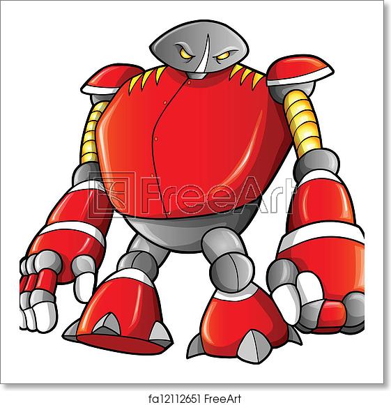 561x581 Free Art Print Of Massive Warrior Robot Cyborg Vector Massive