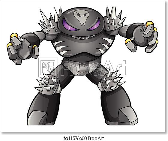 560x470 Free Art Print Of Warrior Robot Cyborg Soldier Vector Warrior