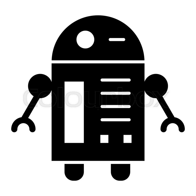 800x800 Bot Solid Icon Cyborg Vector Stock Vector Colourbox