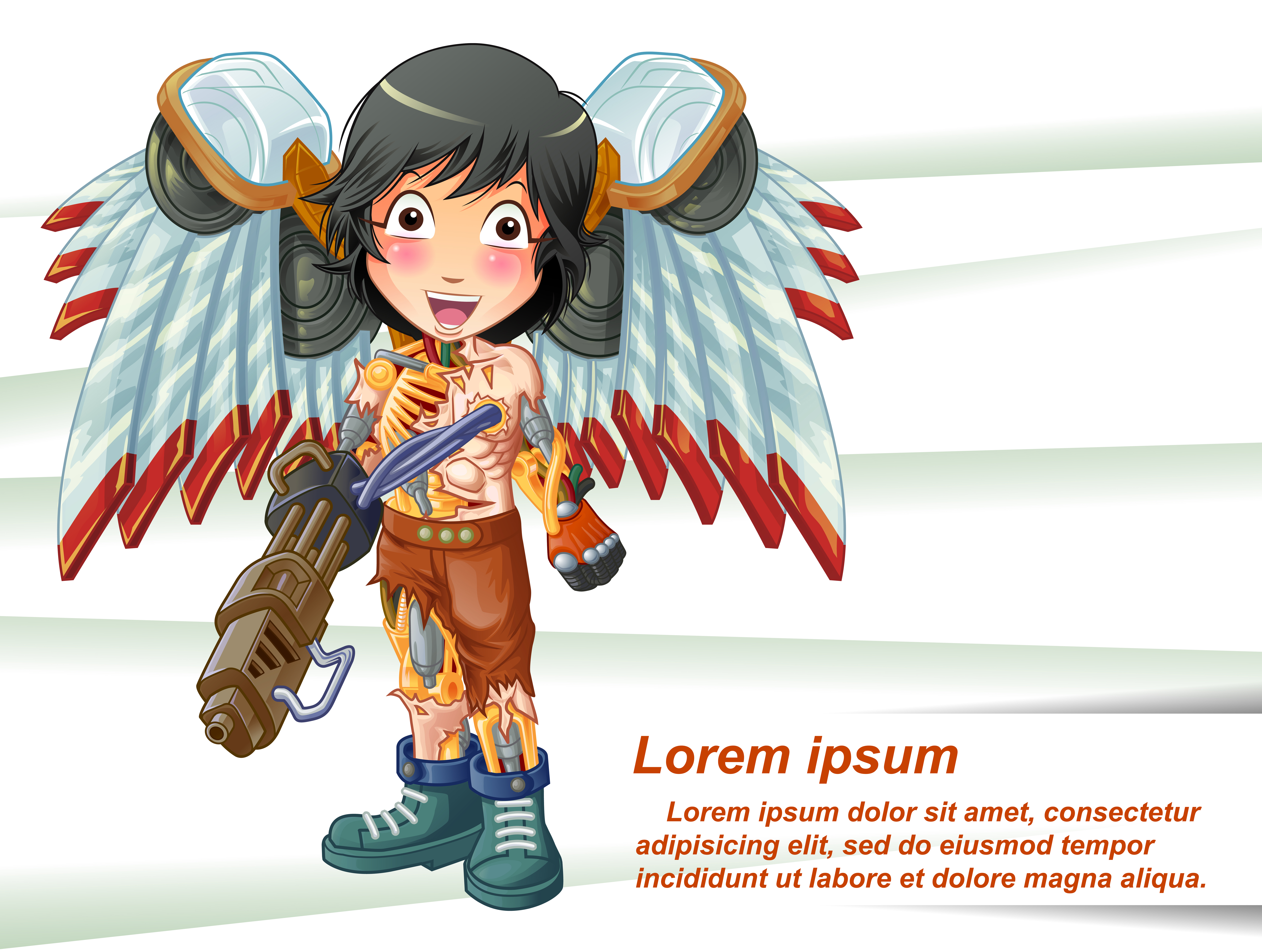 8000x6036 Cyborg Free Vector Art