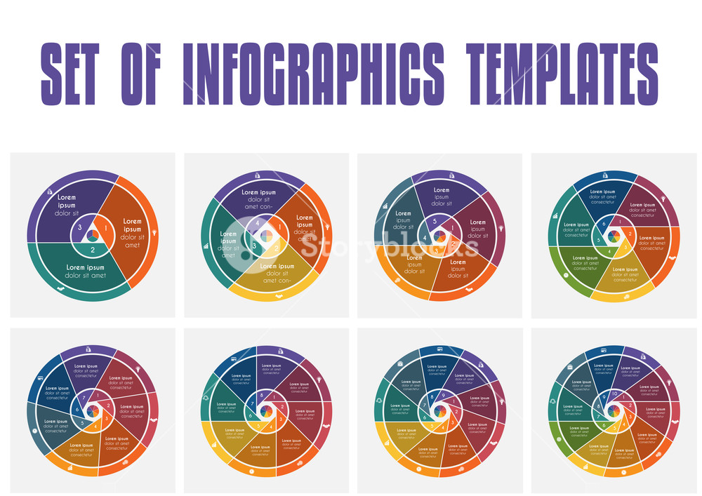 1000x707 Vector Set Of Infographics Universal Flat Templates Elements