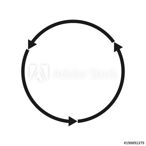 500x500 Icon Of Cyclic Arrows