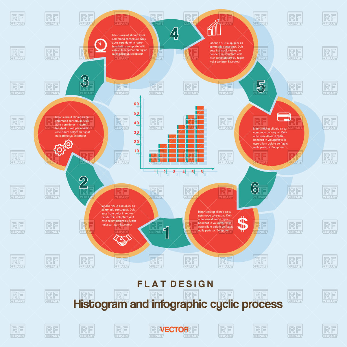 1200x1200 Circle Infographic And Histogram