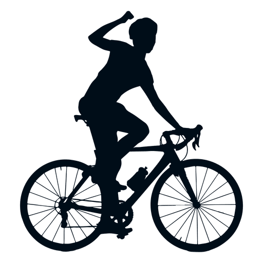 512x512 Cycling Winner Silhouette