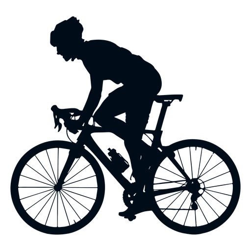 512x512 Cyclist Silhouette Side View