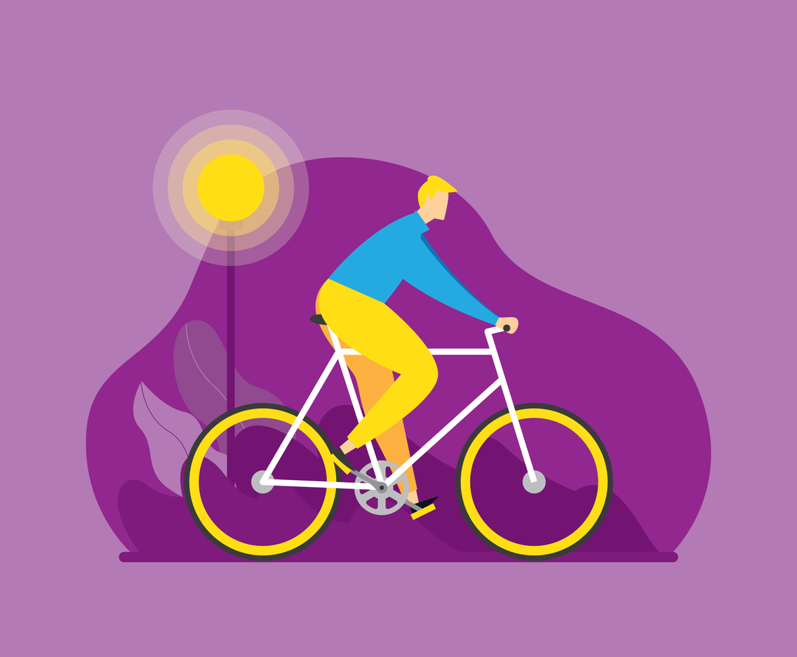 1136x936 Night Cycling Vector Art Graphics