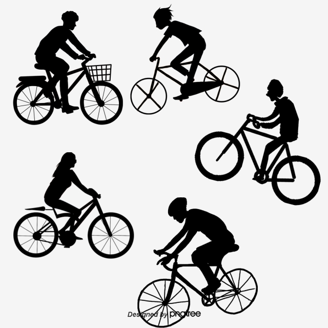 640x640 Cycling Silhouette Png, Vector, And Clipart With Transparent