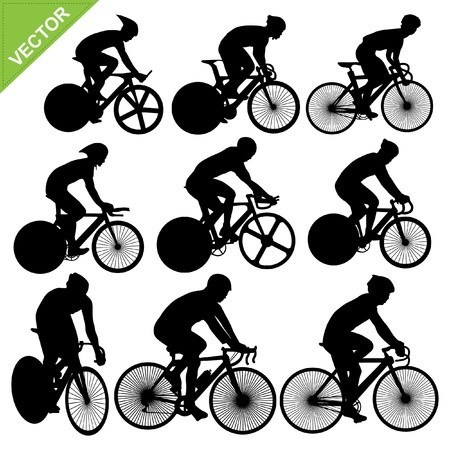 450x450 Cycling Silhouettes Vector Royalty Free Vector Graphics