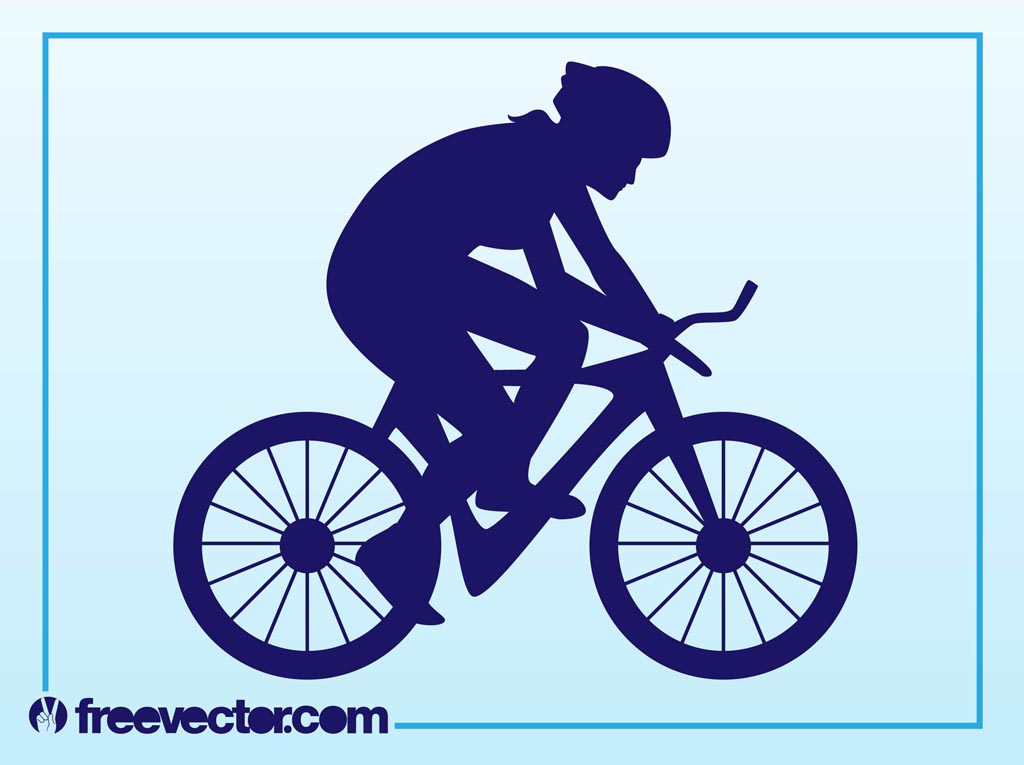 1024x765 Cyclist Silhouette Vector Art Graphics