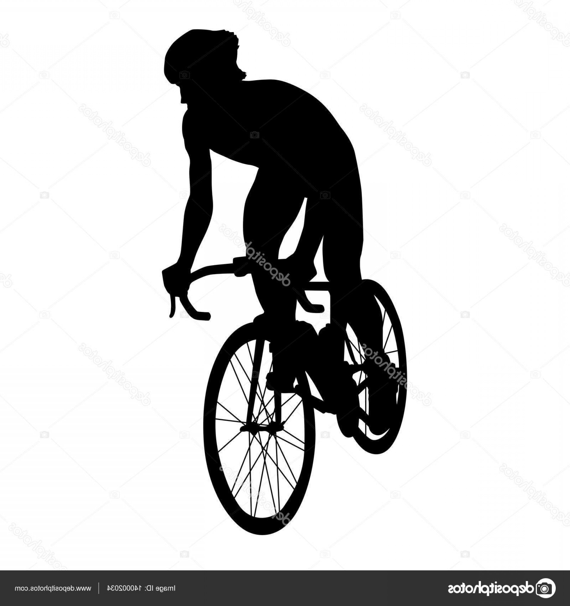 1920x2040 Stock Illustration Road Cycling Cyclist Vector Silhouette
