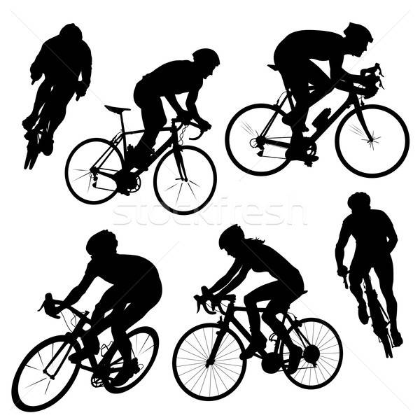 600x600 Cycling Silhouettes Vector Illustration Mark Han