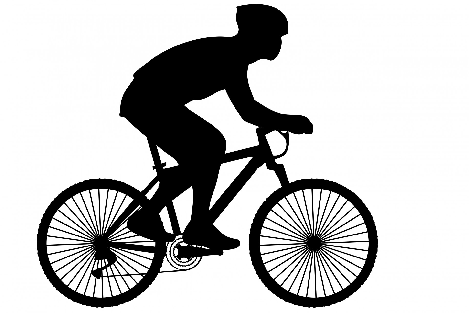 1920x1280 Cyclist Black Silhouette Clipart
