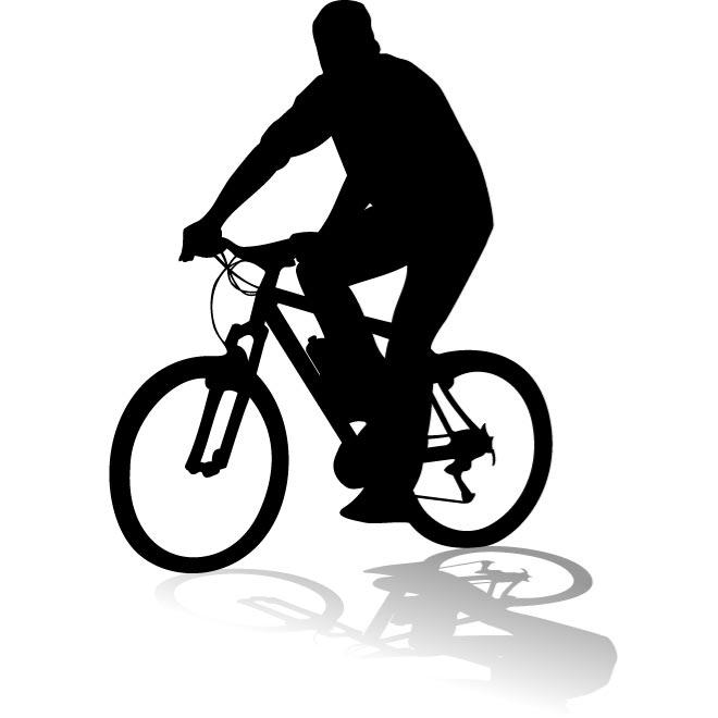 660x660 Cyclist Vector Silhouette Free Vectors Ui Download