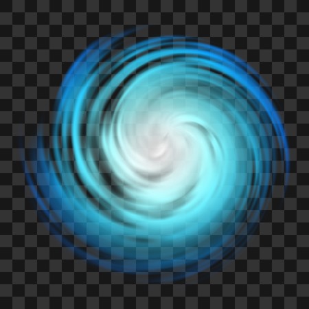 450x450 Blue Hurricane Symbol, Tornado, Typhoon, White Swirl Clouds