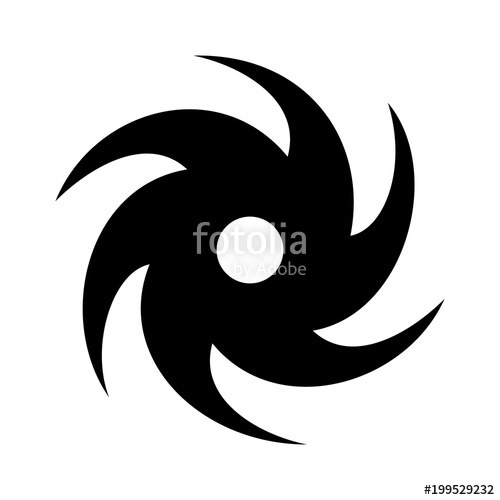 500x500 Hurricane, Typhoon Or Tropical Cyclone Storm Flat Vector Icon