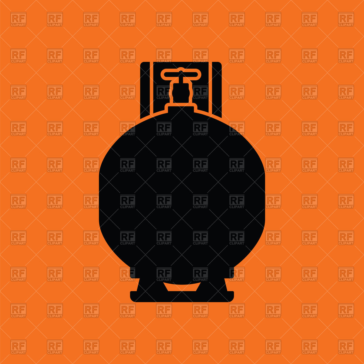 1200x1200 Gas Cylinder Icon On Orange Background Vector Image Of Industrial