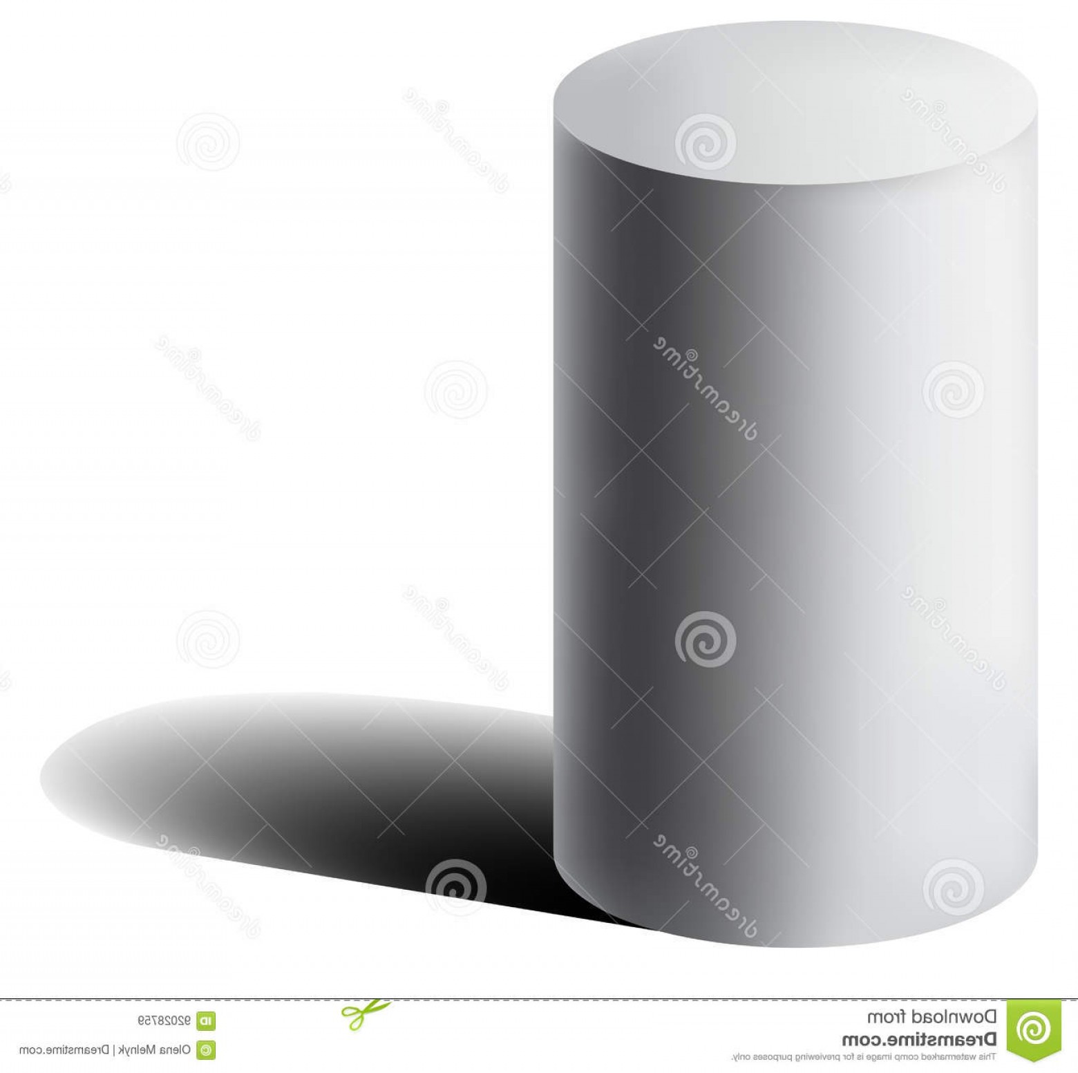1560x1552 Stock Illustration Vector White D Cylinder Shadow Realistic Simple