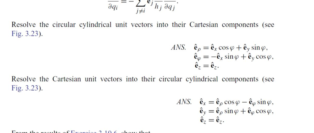 1024x433 Solved Di Resolve The Circular Cylindrical Unit Vectors I