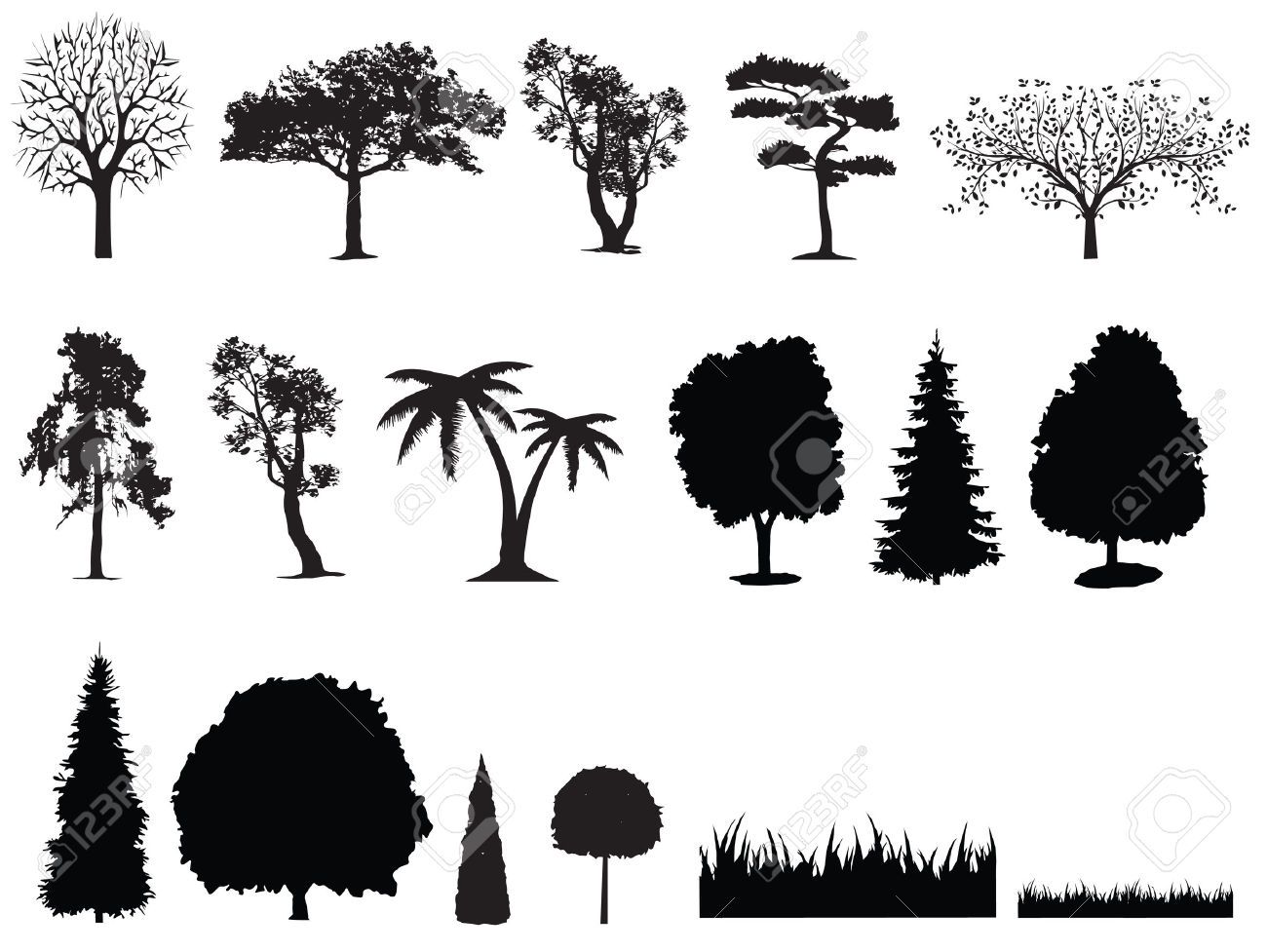Teeny Nursery Vector Free, Cypress Trees, Art 1300x977 Teeny Nursery Vector Free, Cypress Trees, Art