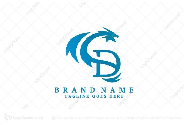 600x400 Letter D Dragon Logo