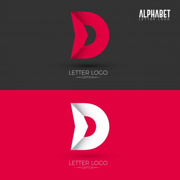 626x626 D Letter Origami Style Logo Vector Premium Download