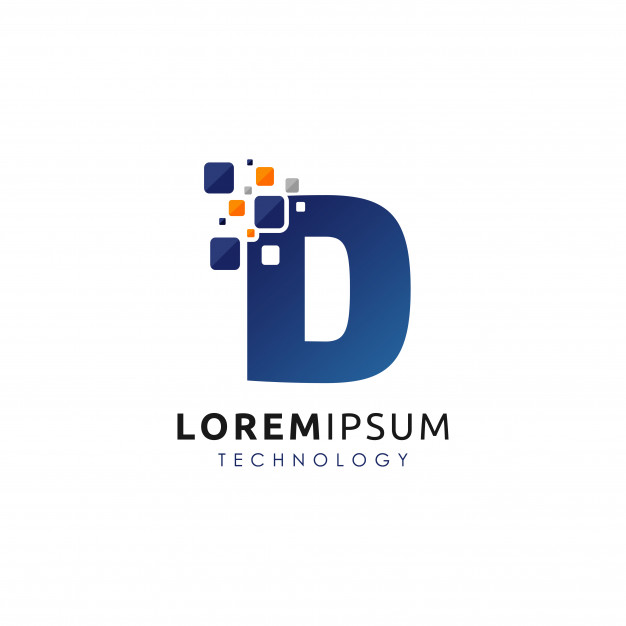 626x626 Digital Data Letter D Logo Vector Premium Download