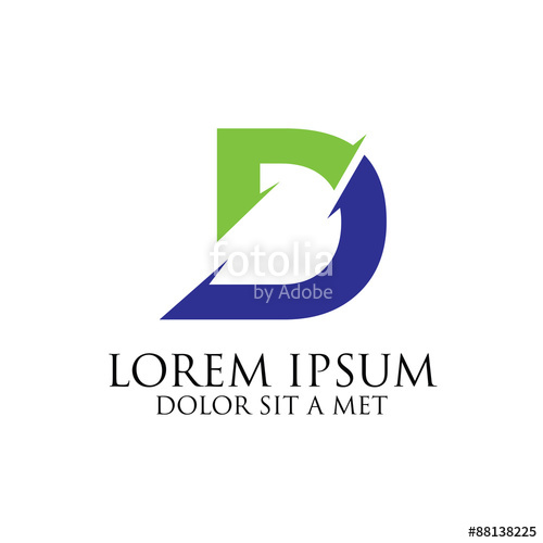 500x500 D Letter Simple Icon Logo Vector