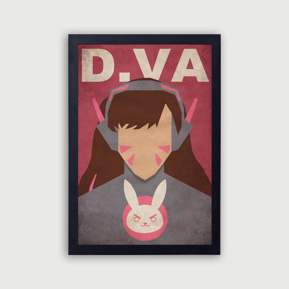 570x570 Overwatch D Va Poster, Dva Post, D Va Print, Dva Vector, D Va