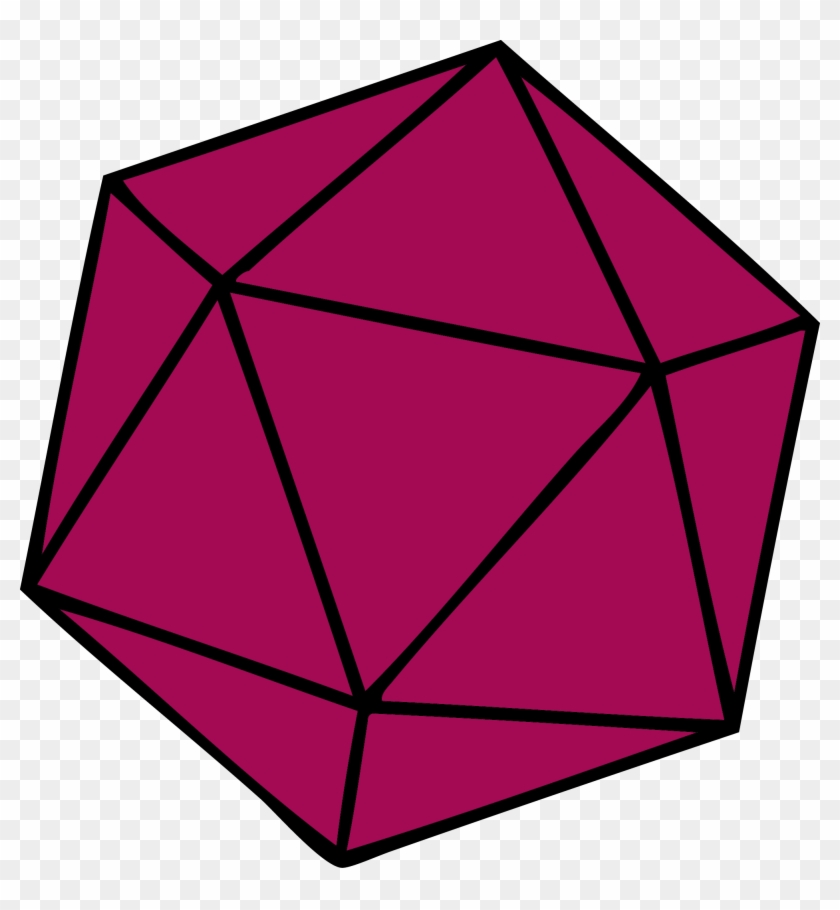 840x910 Icosahedron Dice Clipart