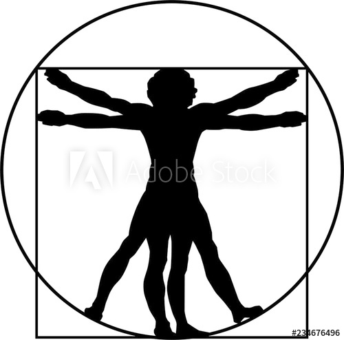 Vitruvian Man Da Vinci 500x494 Vitruvian Man Da Vinci