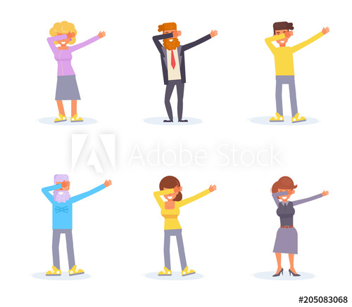 500x437 Dab Dance Vector Cartoon