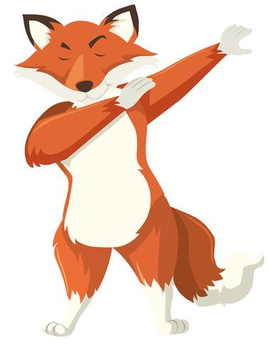 377x490 A Fox Dab On White Background