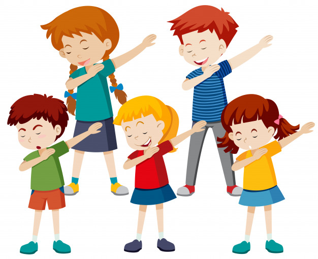 626x510 A Group Of Children Dab Vector Free Download