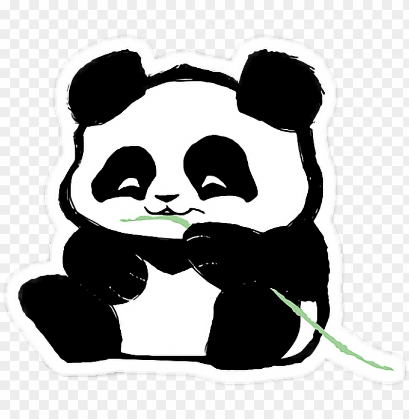 840x859 Dab Vector Panda Sweet Blackandwhite Cute Tumblr Free