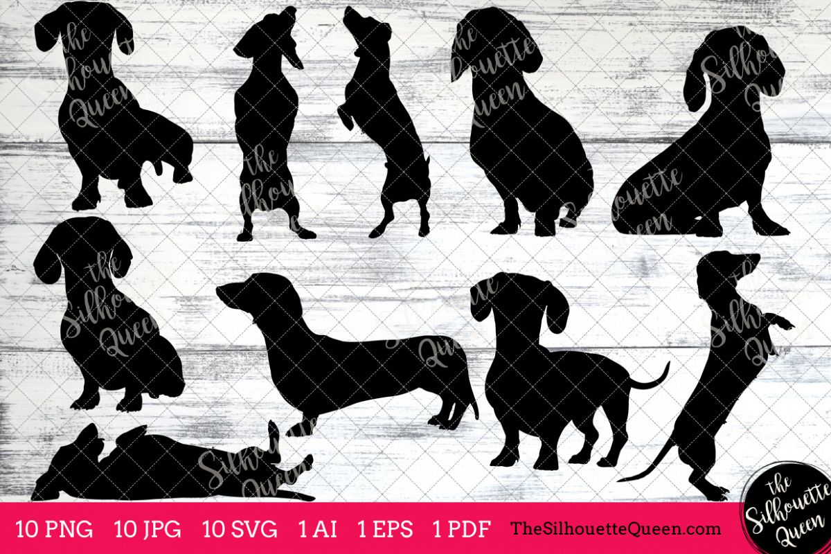 1200x800 Dachshund Dog Silhouettes Clipart Clip Art