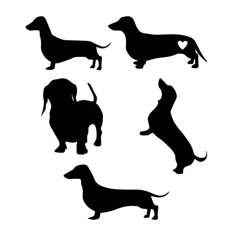 Dachshund Silhouette Vector at Vectorified.com | Collection of ...
