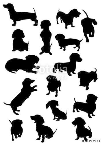 Dachshund Silhouette Vector at Vectorified.com | Collection of ...