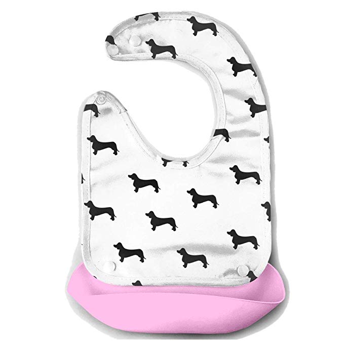 679x679 Cute Dachshund Silhouette Vector Bibs For Girls