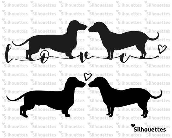 570x456 Dachshund Dog Silhouette Vector For Cricut And Etsy