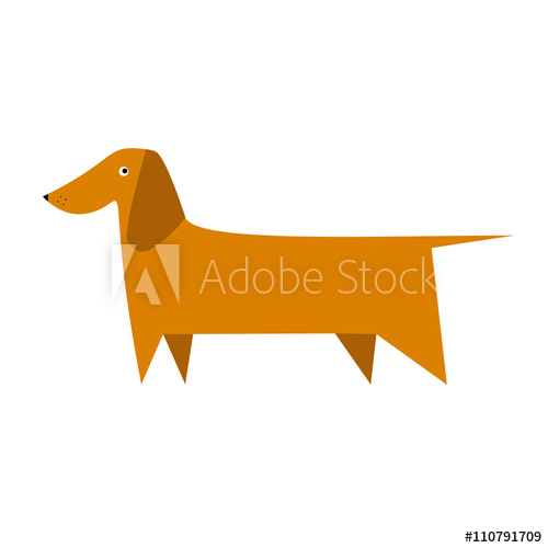 500x500 Dachshund Vector Illustration Vector Flat Illustration Of Dog