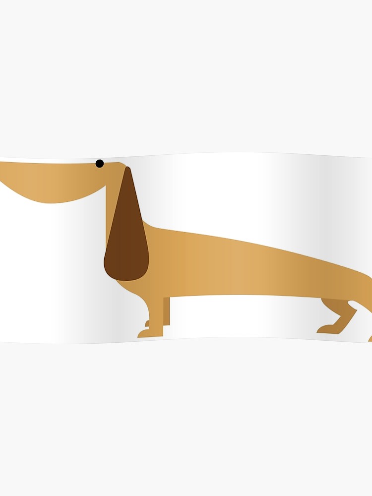 750x1000 Cute Dachshund Vector Poster