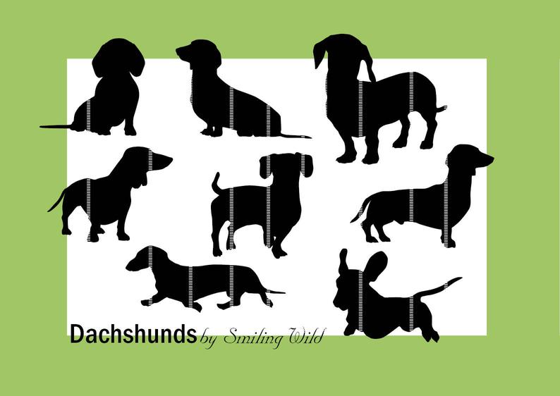 794x562 Dachshund Clipart Silhouette Haund Dog Instant Download Etsy