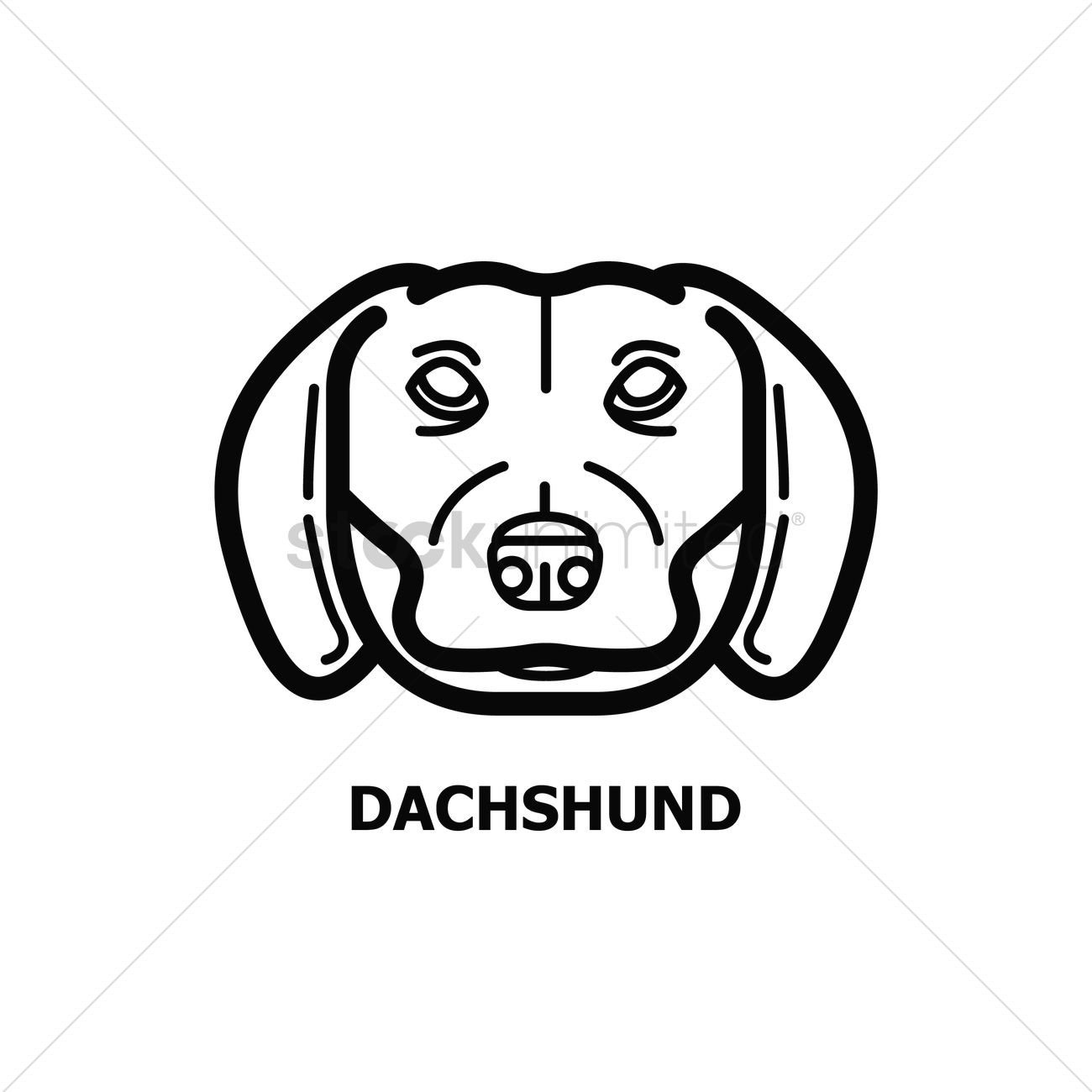 1300x1300 Dachshund Dog Vector Image