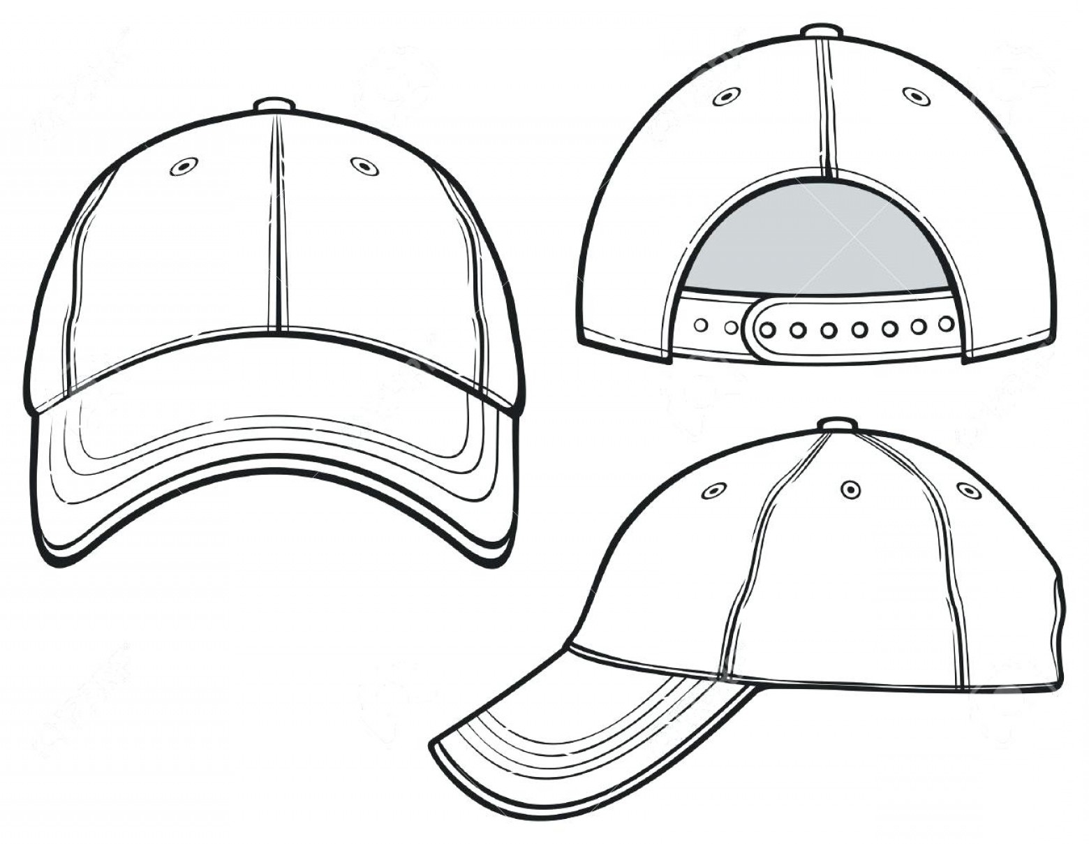 Printable Baseball Cap Template