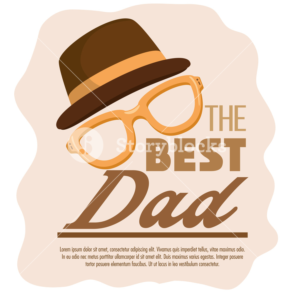 Best Dad Card With Glasses And Hat Over Beige And White Background 1000x1000 Best Dad Card With Glasses And Hat Over Beige And White Background