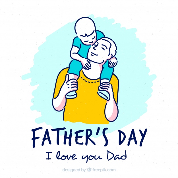 Father's Day Background With Son And Dad Vector Free Download 626x626 Father's Day Background With Son And Dad Vector Free Download