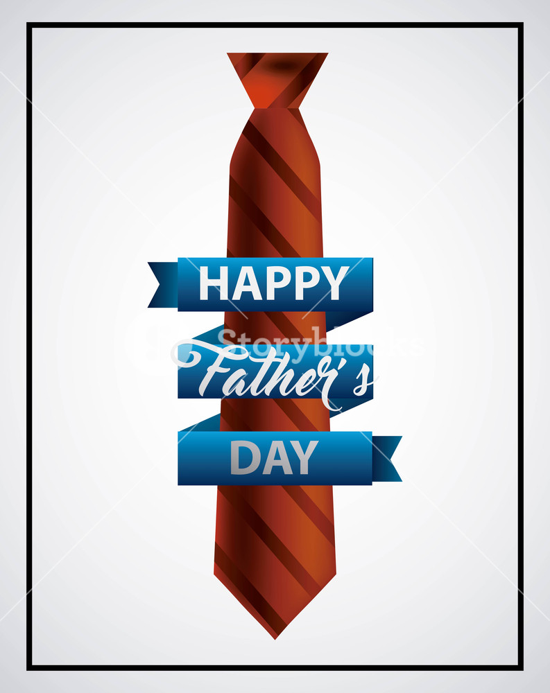 Happy Fathers Day Tie With Blue Bows Sign Celebration Dad Vector 793x1000 Happy Fathers Day Tie With Blue Bows Sign Celebration Dad Vector