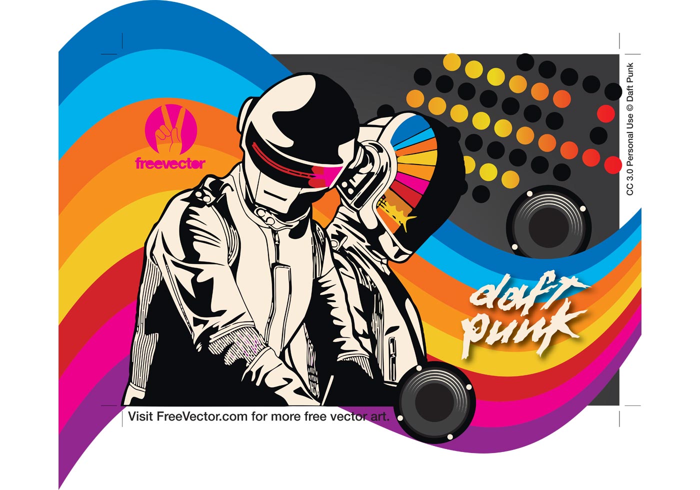 1400x980 Daft Punk Free Vector Art