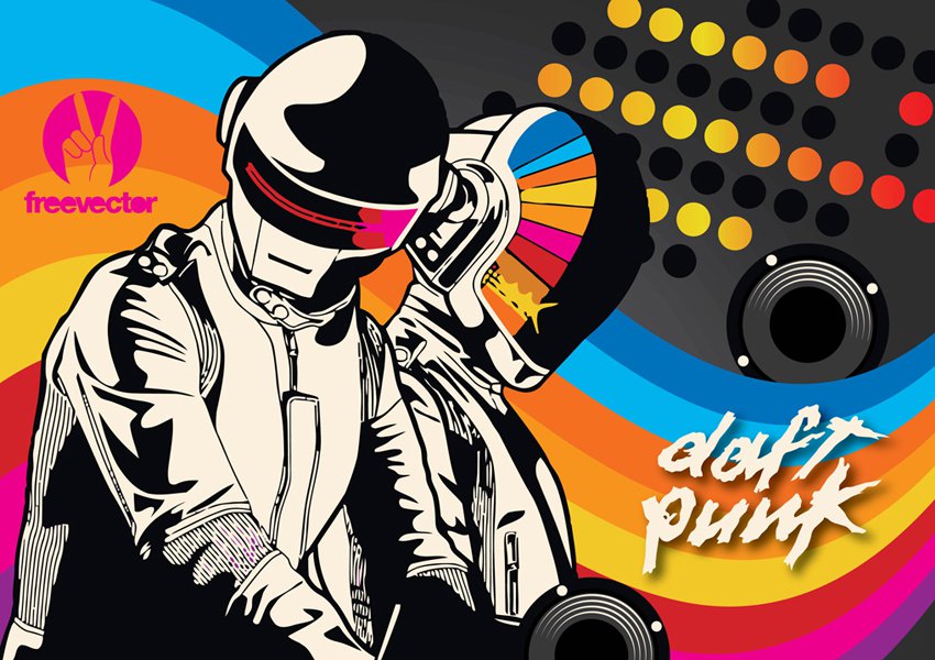 850x600 Daft Punk Vector Art Graphics