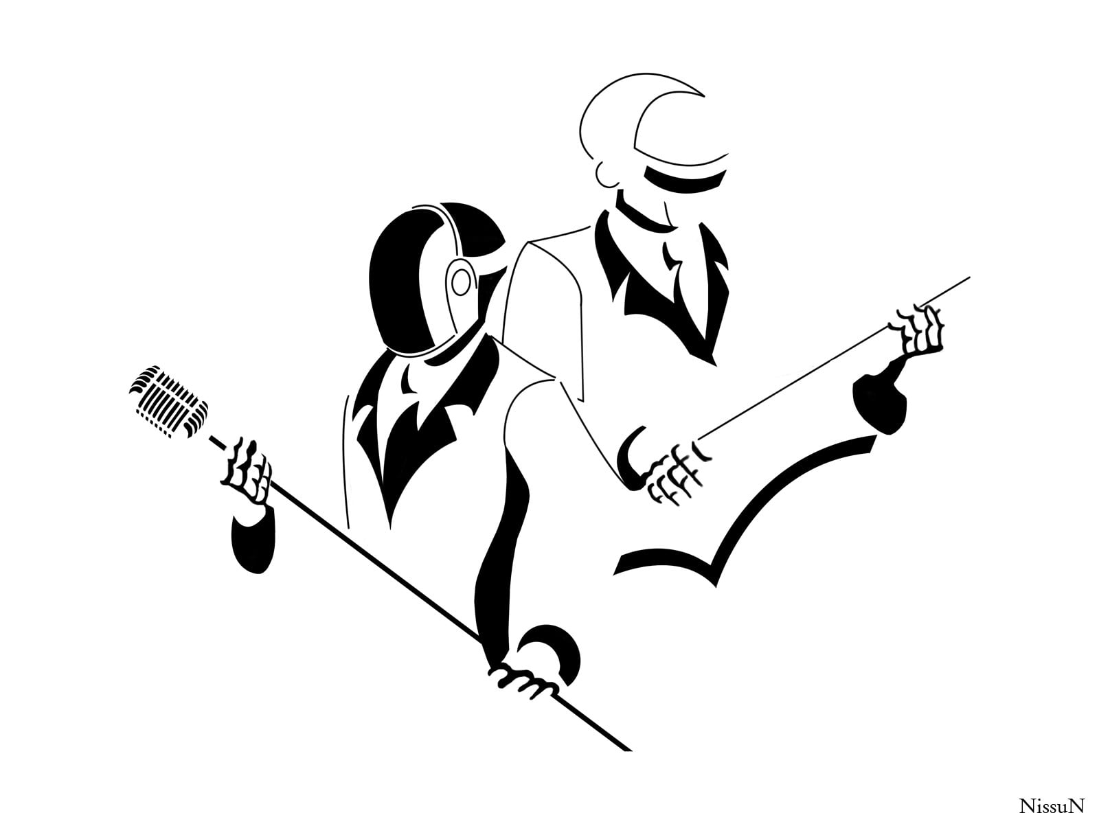 1600x1200 Musician And Artist Clip Art, Daft Punk, Vector, Music, Minimalism